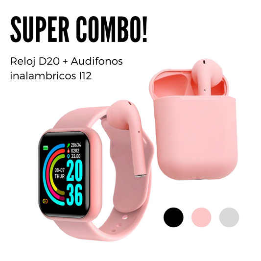 RELOJ SMART WATCH + AUDIFONOS INALAMBRICOS